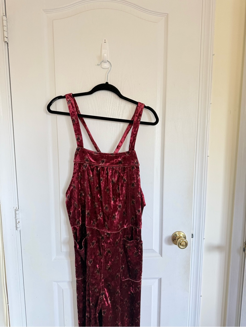 Natural Life Velvet Dakota Tie Wide Leg Jumpsuit - Picture 4 of 8